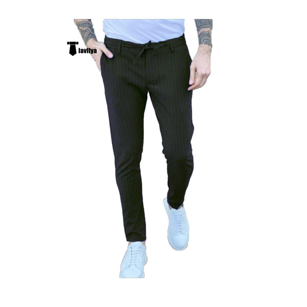 Tiavllya Tiavllya Fashion Men's Suit Pants Stripe Regular Fit Trousers