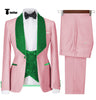 Tiavllya Tiavllya Fashion Men's Suit Printed 3 Pieces Shawl Lapel Tuxedo For Prom (Blazer+vest+Pants)