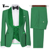 Tiavllya Tiavllya Fashion Men's Suit Printed 3 Pieces Shawl Lapel Tuxedo For Prom (Blazer+vest+Pants)