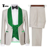 Tiavllya Tiavllya Fashion Men's Suit Printed 3 Pieces Shawl Lapel Tuxedo For Prom (Blazer+vest+Pants)