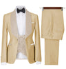 Tiavllya Tiavllya Fashion Men's Suit Printed 3 Pieces Shawl Lapel Tuxedo For Prom (Blazer+vest+Pants)