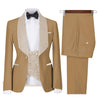 Tiavllya Tiavllya Fashion Men's Suit Printed 3 Pieces Shawl Lapel Tuxedo For Prom (Blazer+vest+Pants)