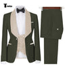 Tiavllya Tiavllya Fashion Men's Suit Printed 3 Pieces Shawl Lapel Tuxedo For Prom (Blazer+vest+Pants)