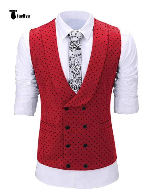 Tiavllya Tiavllya Fashion Men's Suit Vest Prom Print Shawl Lapel Suit Vest