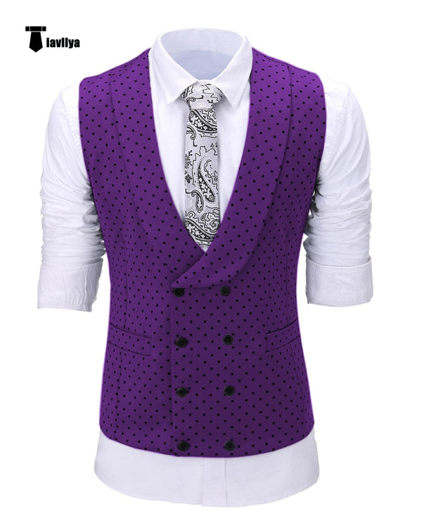 Tiavllya Tiavllya Fashion Men's Suit Vest Prom Print Shawl Lapel Suit Vest
