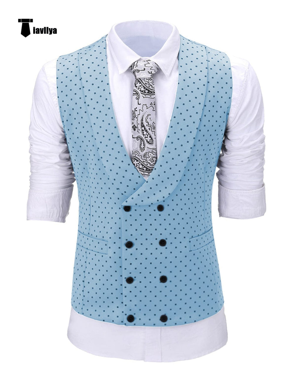 Tiavllya Tiavllya Fashion Men's Suit Vest Prom Print Shawl Lapel Suit Vest