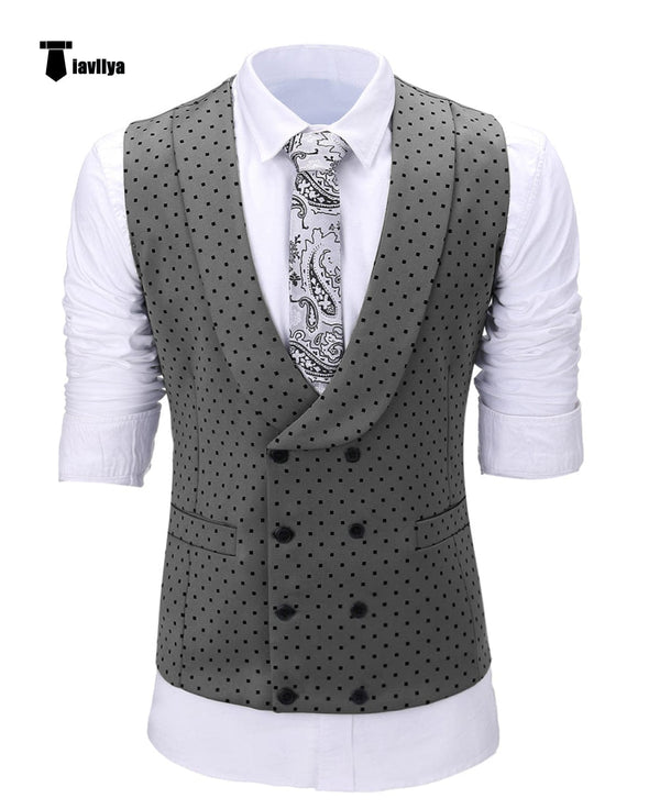 Tiavllya Tiavllya Fashion Men's Suit Vest Prom Print Shawl Lapel Suit Vest