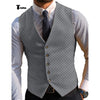 Tiavllya Tiavllya Fashion Men's Suit Vest Prom Print V Neck Suit Vest