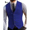 Tiavllya Tiavllya Fashion Men's Suit Vest Prom Print V Neck Suit Vest