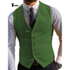 Tiavllya Tiavllya Fashion Men's Suit Vest Prom Print V Neck Suit Vest