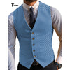Tiavllya Tiavllya Fashion Men's Suit Vest Prom Print V Neck Suit Vest