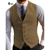 Tiavllya Tiavllya Fashion Men's Suit Vest Prom Print V Neck Suit Vest