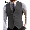 Tiavllya Tiavllya Fashion Men's Suit Vest Prom Print V Neck Suit Vest