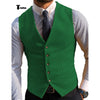 Tiavllya Tiavllya Fashion Men's Suit Vest Prom Print V Neck Suit Vest