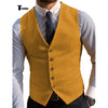 Tiavllya Tiavllya Fashion Men's Suit Vest Prom Print V Neck Suit Vest