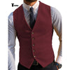 Tiavllya Tiavllya Fashion Men's Suit Vest Prom Print V Neck Suit Vest