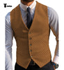 Tiavllya Tiavllya Fashion Men's Suit Vest Prom Print V Neck Suit Vest