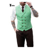 Tiavllya Tiavllya Fashion Men's Suit Vest Regular Fit Peak Lapel Waistcoat Wedding