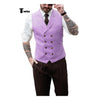 Tiavllya Tiavllya Fashion Men's Suit Vest Regular Fit Peak Lapel Waistcoat Wedding