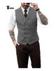 Tiavllya Tiavllya Fashion Men's Suit Vest Regular Fit Peak Lapel Waistcoat Wedding