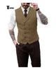 Tiavllya Tiavllya Fashion Men's Suit Vest Regular Fit Peak Lapel Waistcoat Wedding