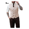 Tiavllya Tiavllya Fashion Men's Suit Vest Regular Fit Peak Lapel Waistcoat Wedding