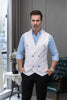 Tiavllya Tiavllya Fashion Men's Suit Vest Regular Fit Peak Lapel Waistcoat Wedding