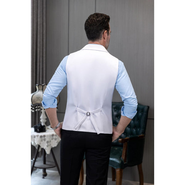 Tiavllya Tiavllya Fashion Men's Suit Vest Regular Fit Peak Lapel Waistcoat Wedding