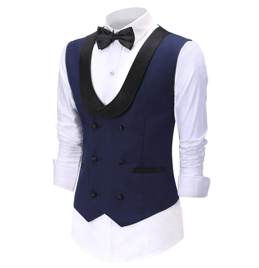 Tiavllya Tiavllya Fashion Men's Suit Vest Regular Fit Shawl Lapel Waistcoat Groomsmen
