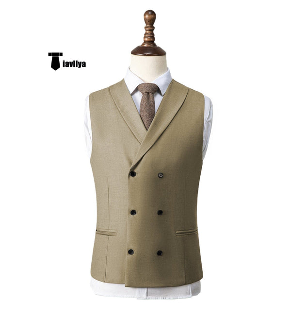 Tiavllya Tiavllya Fashion Men's Suit Vest Regular Fit Shawl Lapel Waistcoat Wedding