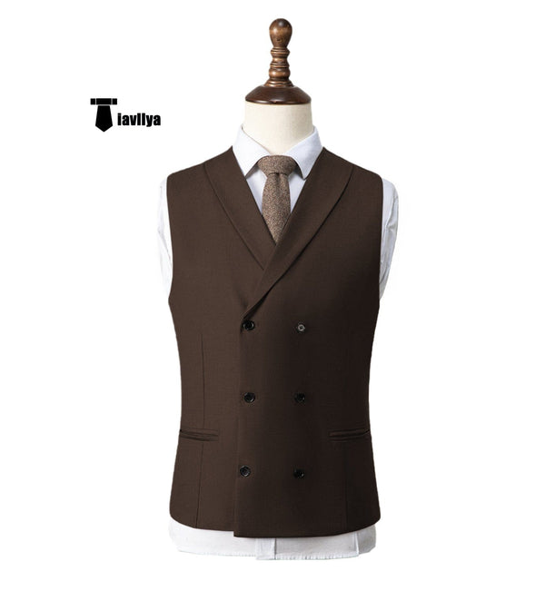 Tiavllya Tiavllya Fashion Men's Suit Vest Regular Fit Shawl Lapel Waistcoat Wedding