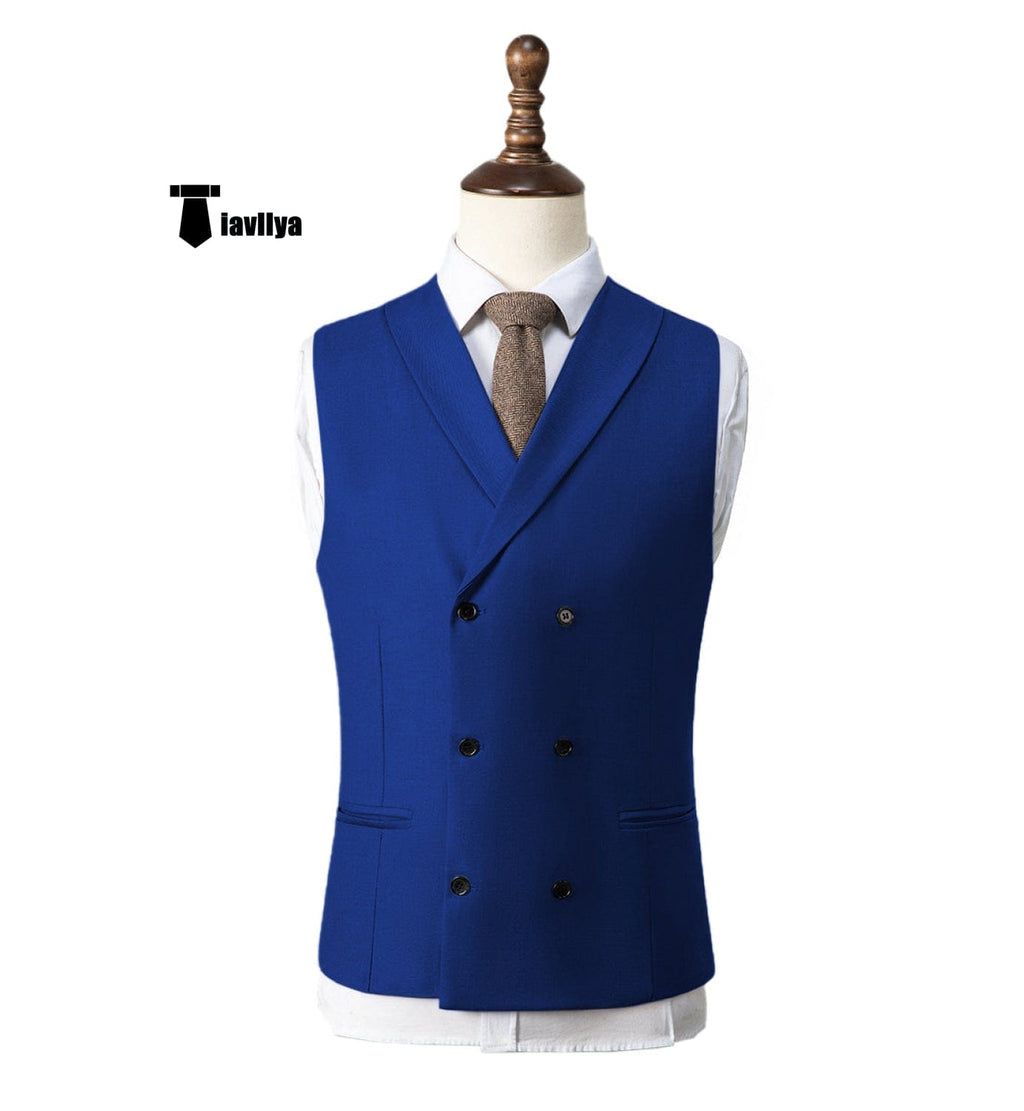 Tiavllya Tiavllya Fashion Men's Suit Vest Regular Fit Shawl Lapel Waistcoat Wedding