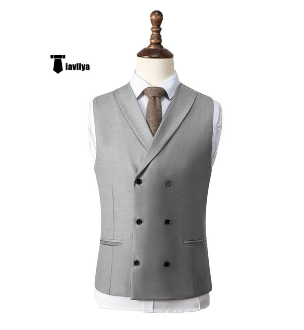 Tiavllya Tiavllya Fashion Men's Suit Vest Regular Fit Shawl Lapel Waistcoat Wedding