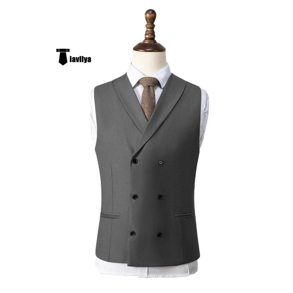 Tiavllya Tiavllya Fashion Men's Suit Vest Regular Fit Shawl Lapel Waistcoat Wedding