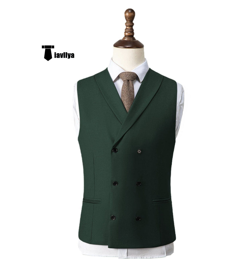 Tiavllya Tiavllya Fashion Men's Suit Vest Regular Fit Shawl Lapel Waistcoat Wedding