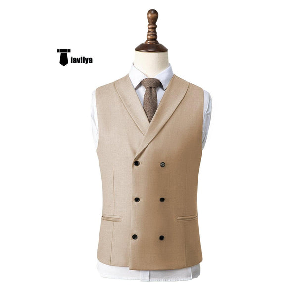 Tiavllya Tiavllya Fashion Men's Suit Vest Regular Fit Shawl Lapel Waistcoat Wedding