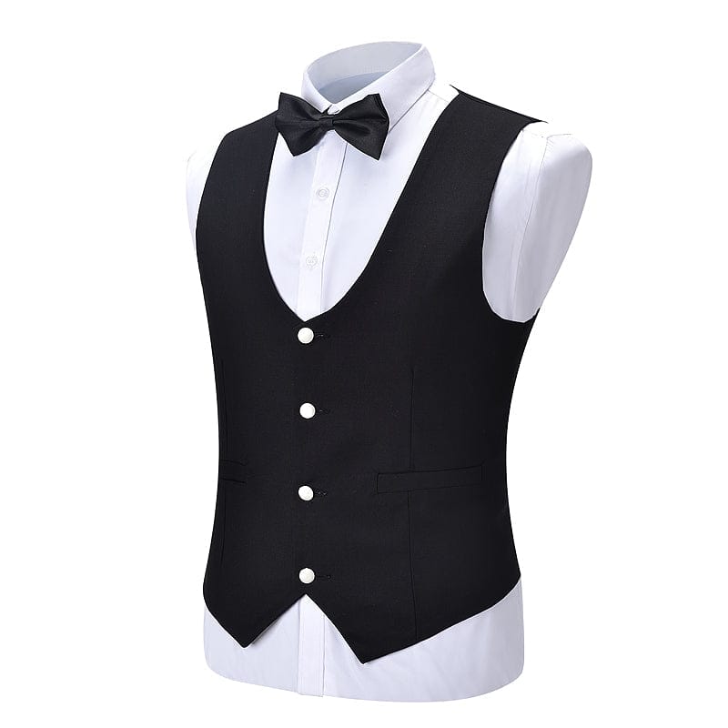 Tiavllya Tiavllya Fashion Men's Suit Vest Regular Fit U Neck Suit Vest Groomsmen