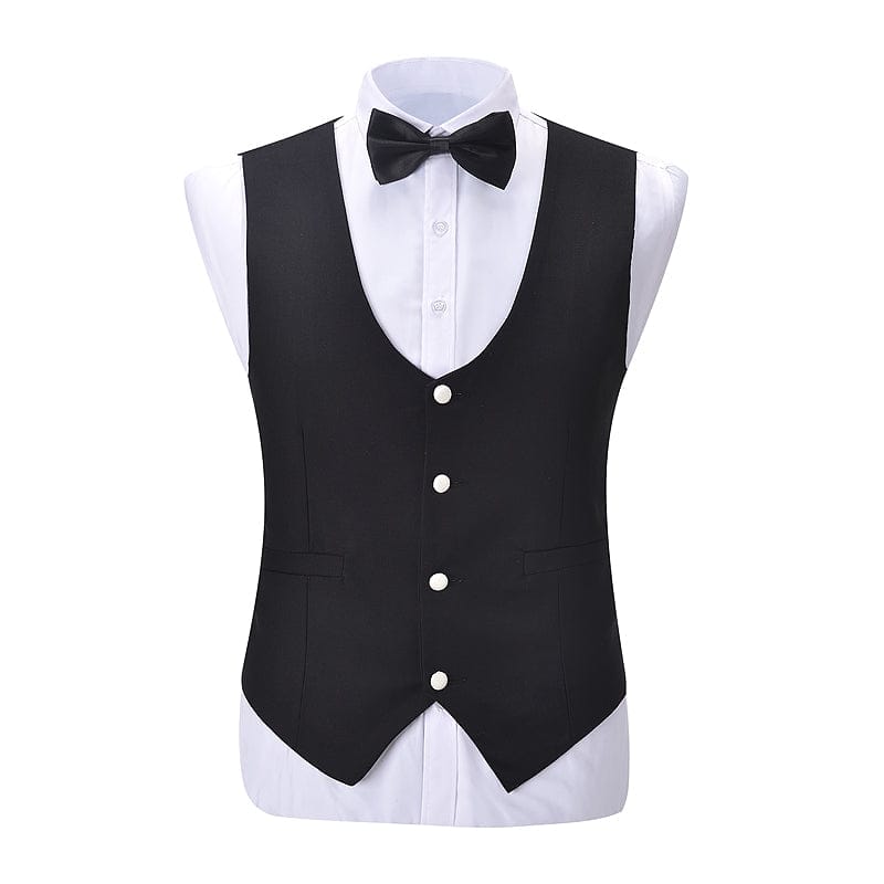 Tiavllya Tiavllya Fashion Men's Suit Vest Regular Fit U Neck Suit Vest Groomsmen