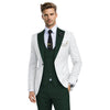 Tiavllya Tiavllya Fashion Men's Suits Slim Fit 3 Pieces Notch Lapel Tuxedos (White Blazer+Vest+ Pant)