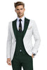 Tiavllya Tiavllya Fashion Men's Suits Slim Fit 3 Pieces Notch Lapel Tuxedos (White Blazer+Vest+ Pant)