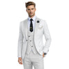 Tiavllya Tiavllya Fashion Men's Suits Slim Fit 3 Pieces Notch Lapel Tuxedos (White Blazer+Vest+ Pant)