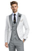 Tiavllya Tiavllya Fashion Men's Suits Slim Fit 3 Pieces Notch Lapel Tuxedos (White Blazer+Vest+ Pant)