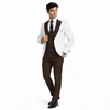 Tiavllya Tiavllya Fashion Men's Suits Slim Fit 3 Pieces Notch Lapel Tuxedos (White Blazer+Vest+ Pant)