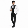 Tiavllya Tiavllya Fashion Men's Suits Slim Fit 3 Pieces Notch Lapel Tuxedos (White Blazer+Vest+ Pant)