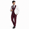 Tiavllya Tiavllya Fashion Men's Suits Slim Fit 3 Pieces Notch Lapel Tuxedos (White Blazer+Vest+ Pant)