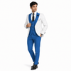 Tiavllya Tiavllya Fashion Men's Suits Slim Fit 3 Pieces Notch Lapel Tuxedos (White Blazer+Vest+ Pant)