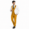 Tiavllya Tiavllya Fashion Men's Suits Slim Fit 3 Pieces Notch Lapel Tuxedos (White Blazer+Vest+ Pant)