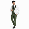 Tiavllya Tiavllya Fashion Men's Suits Slim Fit 3 Pieces Notch Lapel Tuxedos (White Blazer+Vest+ Pant)