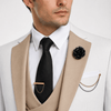 Tiavllya Tiavllya Fashion Men's Suits Slim Fit 3 Pieces Notch Lapel Tuxedos (White Blazer+Vest+ Pant)