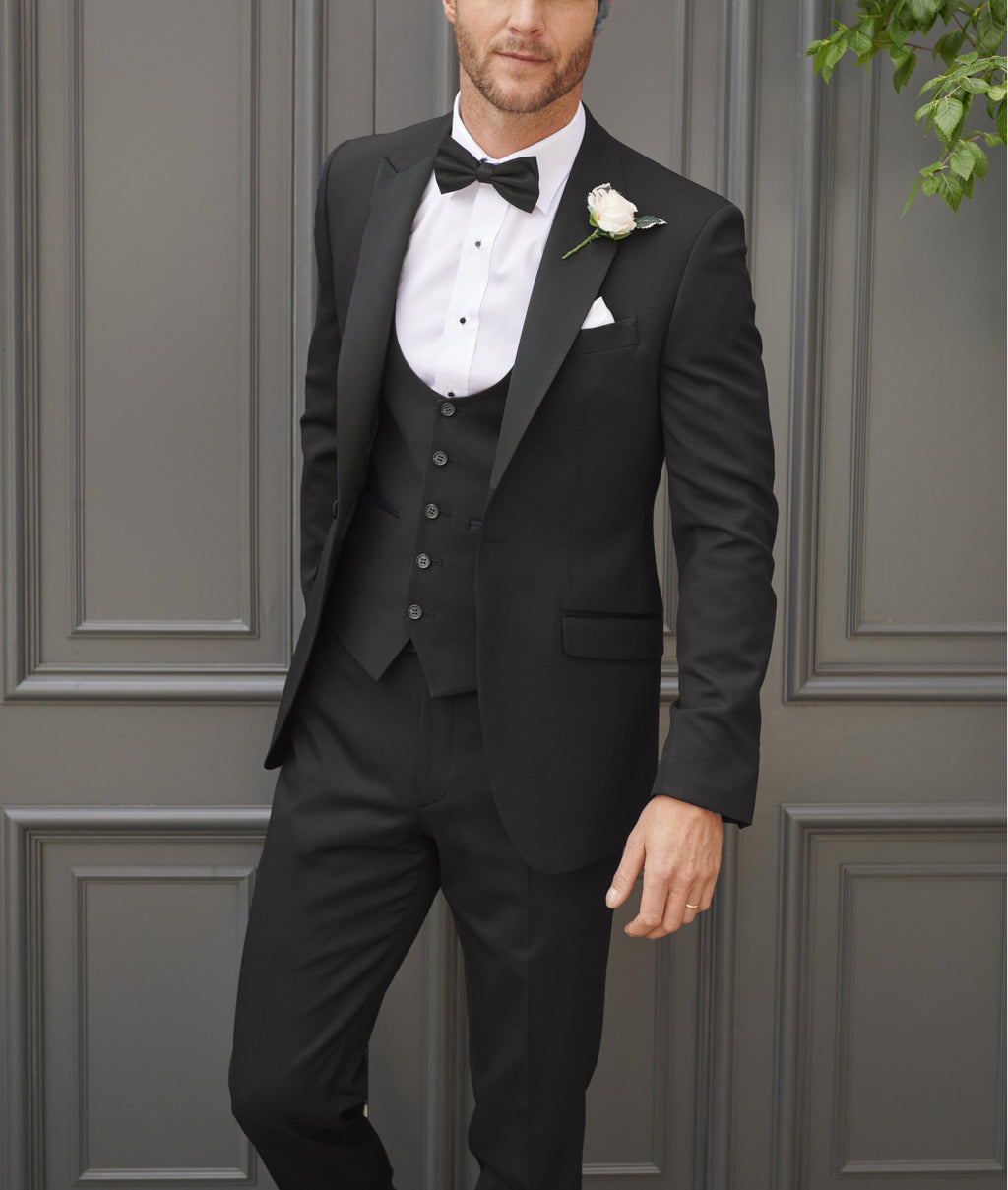 Tiavllya Tiavllya Fashion Men's Suits Slim Fit 3 Pieces Peak Lapel Tuxedos (Blazer+Vest+ Pant)